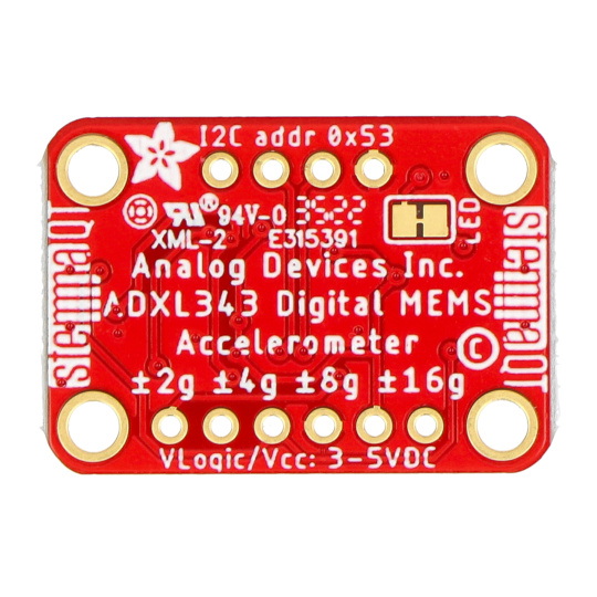 ADXL343 QT — 3-осевой акселерометрический модуль I2C/SPI — Adafruit 4097