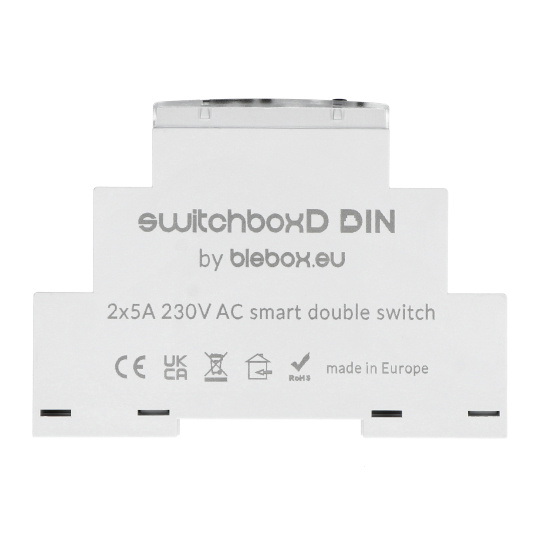 BleBox SwitchBoxD DIN - 2-канальне WiFi реле 230 В - додаток для Android/iOS