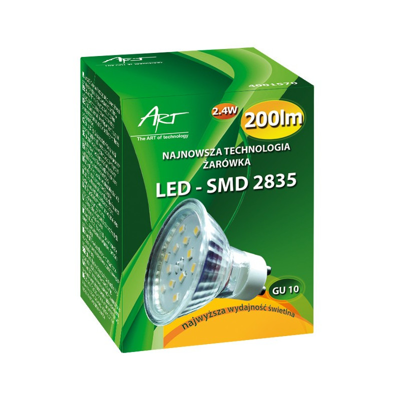 Żarówka LED ART, GU10, 2,4W, 200lm