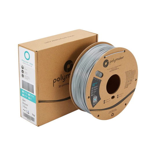 Филамент Polymaker PolyLite ASA 1,75 мм, 1 кг, серый.