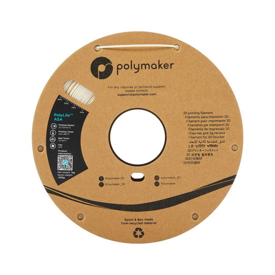 Филамент Polymaker PolyLite ASA 1,75 мм, 1 кг - натуральный.