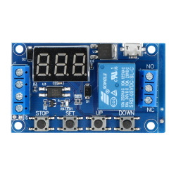Moduł przekaźnika 1 kanał z opóźnieniem - styki 10A/250VAC - cewka 5 V