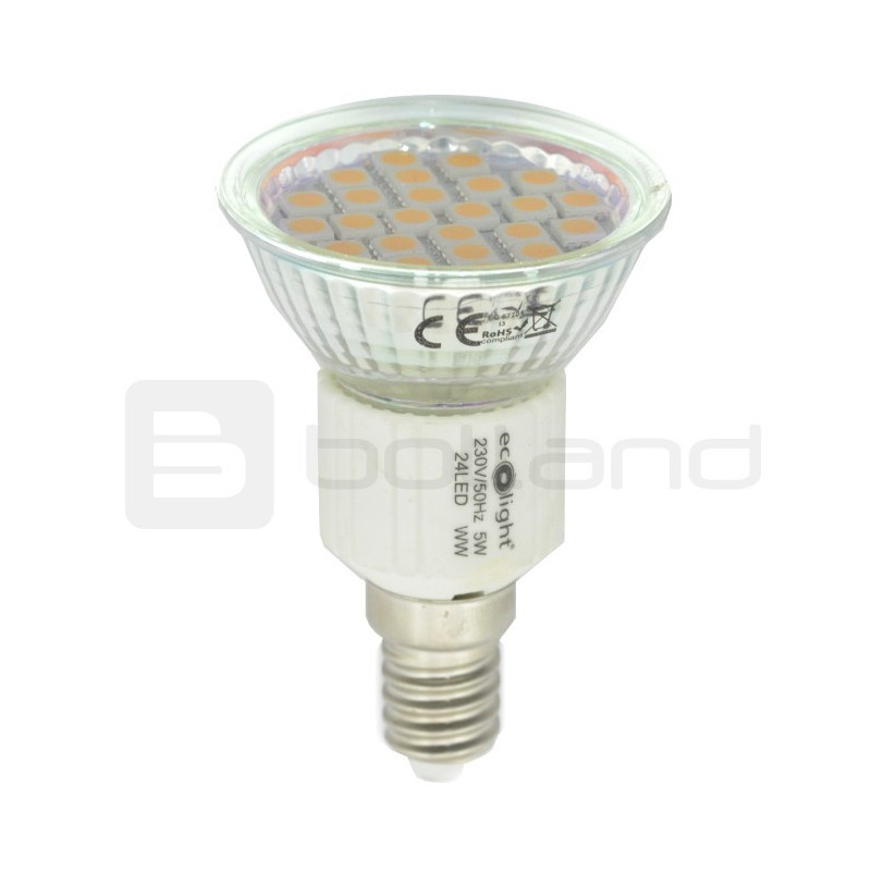 Żarówka LED Eco Light, E14, 5W, 370, barwa ciepła