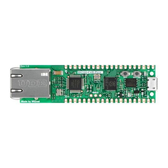 W6100-EVB-Pico - плата з мікроконтролером RP2040 і Ethernet - WIZnet