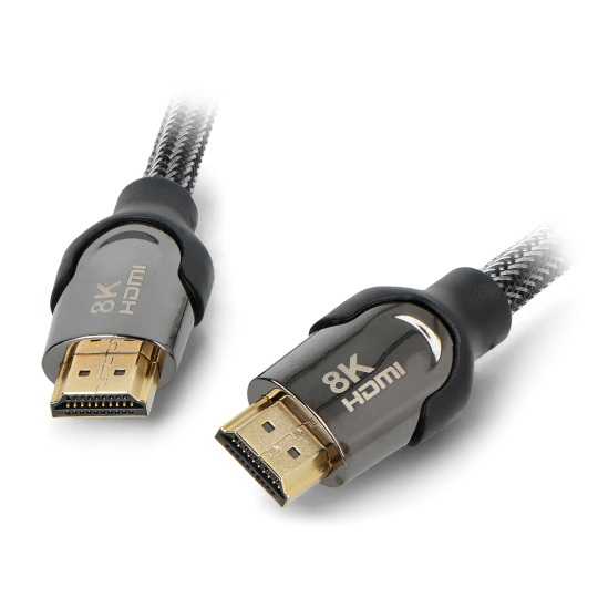 Кабель HDMI Akyga 8K, екранований, CU 48 Гбіт/с - 3 м - чорний - AK-HD-30S