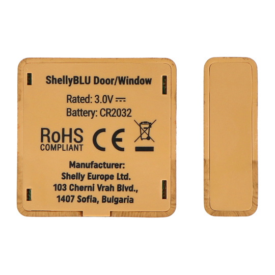 Shelly Blu Датчик відкриття дверей/вікон - Bluetooth - Коричневий