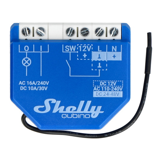 Shelly Qubino Wave 1 - 1-канальний настінний реле/контролер Z-Wave 230V