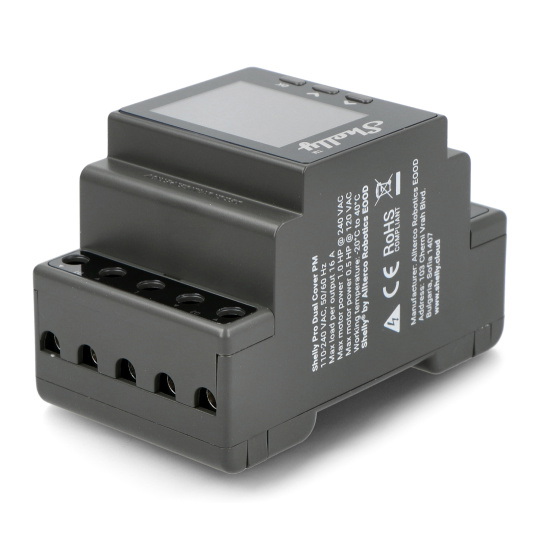 Shelly Pro Dual Cover/Shutter PM - 2-канальний інтелектуальний контролер WiFi/Bluetooth з вимірюванням потужності - додаток Androi