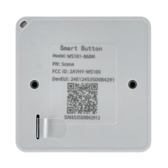 Інтелектуальний сенсорний настінний вимикач IP30 LoRaWAN - білий - версія для сцени - Milesight WS101-868M