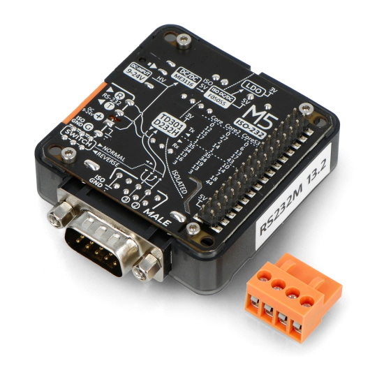 Модуль RS232 13.2 - Модуль зв'язку RS232 - роз'єм DB9 чоловічий - M5 M5Stack131