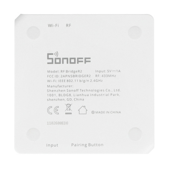 Sonoff RF Bridge R2 - Wi-Fi шлюз - RF 433 MHz - білий