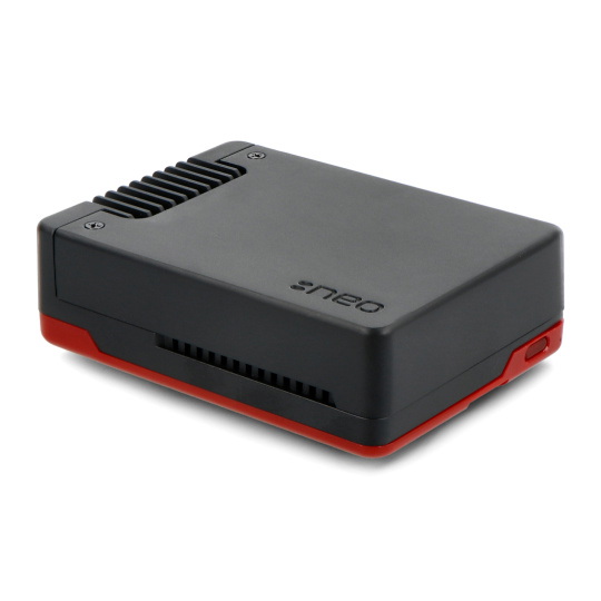 Argon Neo 5 Bred - корпус Raspberry Pi 5 з вентилятором - чорний та червоний