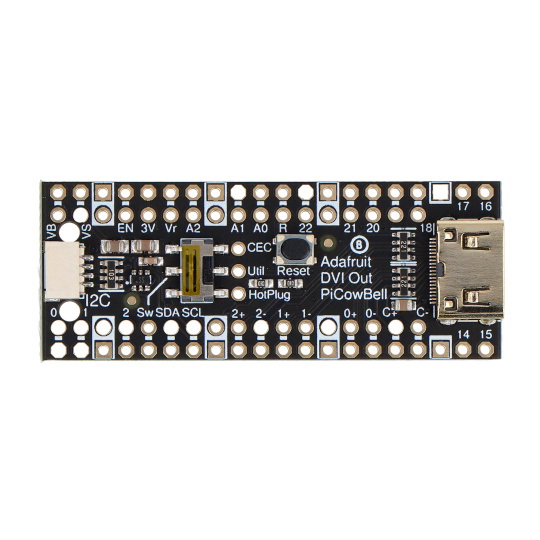 Вихід PiCowbell DVI - модуль DVI з роз'ємом miniHDMI - адаптер для Raspberry Pi Pico - STEMMA QT/Qwiic/HDMI - Adafruit 5745