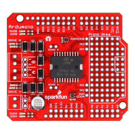 SparkFun Ardumoto - контролер двигуна - L298 - плата для Arduino - SparkFun DEV-14129