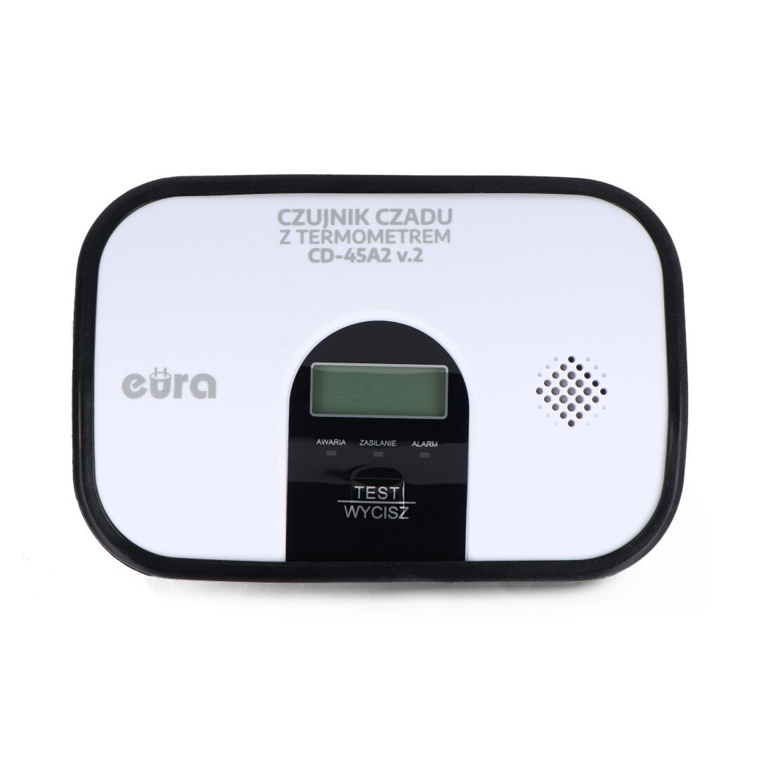 Eura-tech EL Home CD-45A2 V2 - czujnik tlenku węgla (czadu) z termometrem 3V