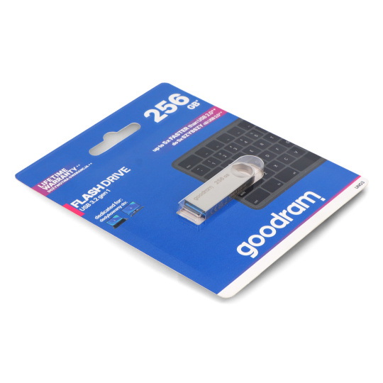 Флеш-накопичувач GoodRam - USB 3.2 Gen 1 - UNO3 Silver - 256 ГБ