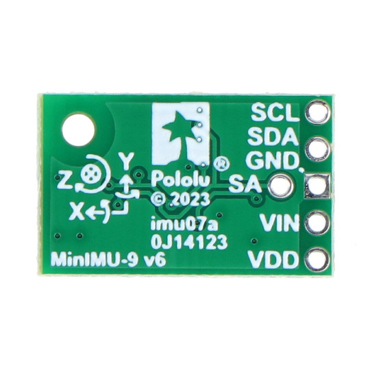 MinIMU-9 v6 - модуль з акселерометром і магнітометром - LSM6DSO і LIS3MDL - Pololu 2862
