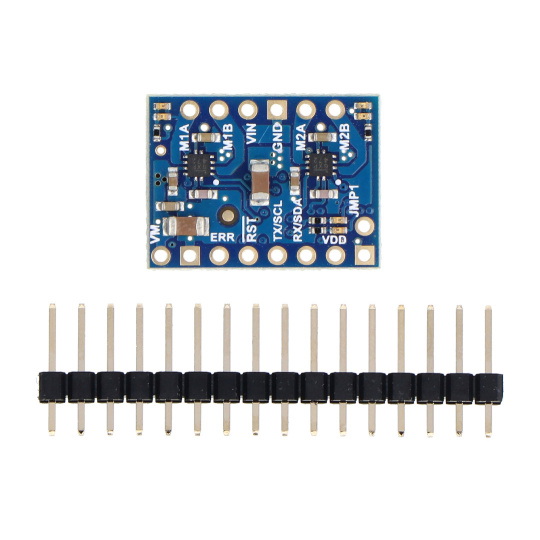 M2T550 - двоканальний контролер двигуна постійного струму 22 В/1,6 А - інтерфейс I2C - Pololu 5079