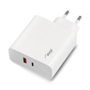 Zasilacz USB A USB C - 5-20V / 1,5-3,25A - biały - Akyga AK-CH-15