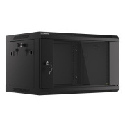 Szafa instalacyjna rack wisząca - 19'' 6U 600x450mm - czarna - Lanberg WF01-6406-10B