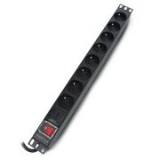 Listwa zasilająca do szaf serwerowych 19'' - 8 gniazd 16A - 2m - czarna - Lanberg PDU-08E-0200-BK