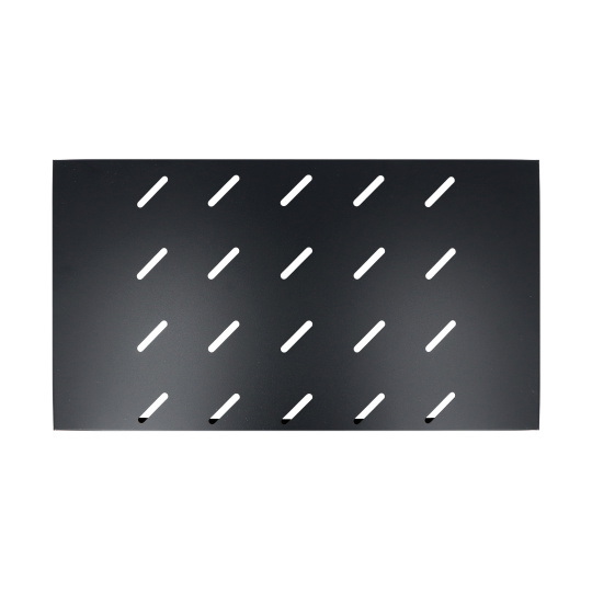 Полиця для серверних шаф 19'' 450мм - 1U/486x270мм/до 120кг - чорна - Lanberg AK-1001-B