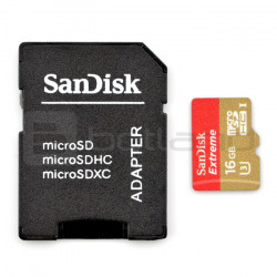Karta pamięci SanDisk Extreme micro SD / SDHC 16GB UHS-I 3 klasa 10 z adapterem