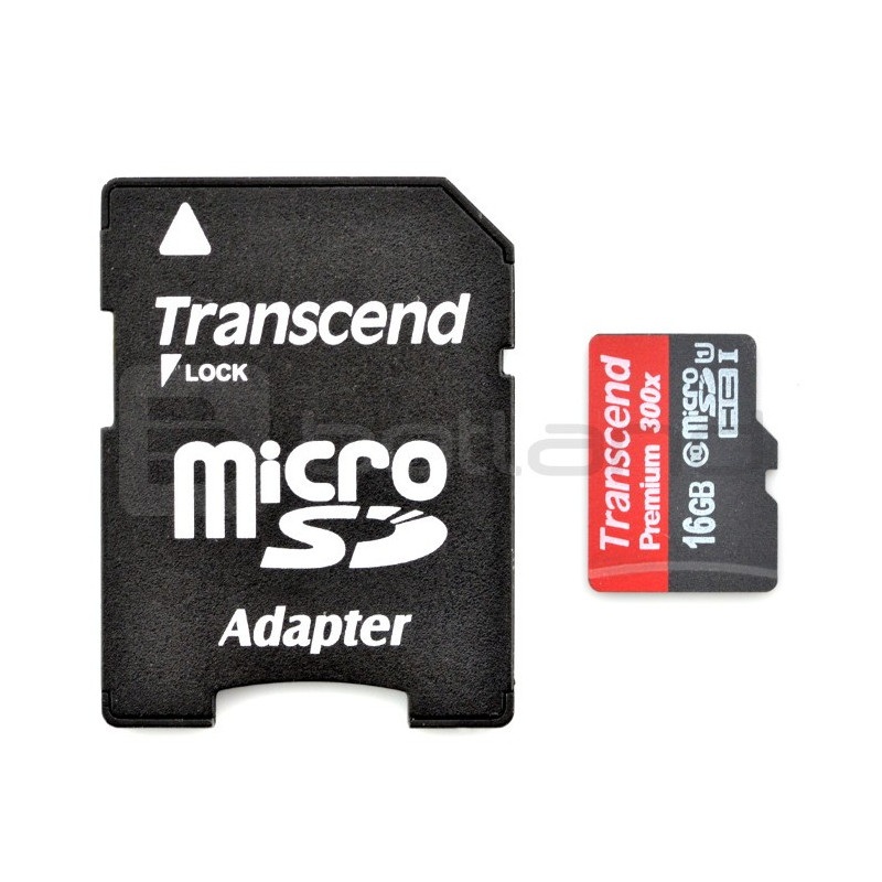 Karta pamięci Transcend Premium micro SD / SDHC 16GB UHS 1 klasa 10 z adapterem