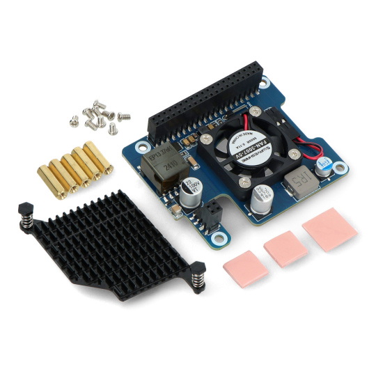 Живлення через Ethernet HAT (F) - PoE та мережеве накладання 802.3af/at - для Raspberry Pi 5 - Waveshare 26399