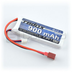Pakiet LiPol Redox 900mAh 20C 2S 7.4V
