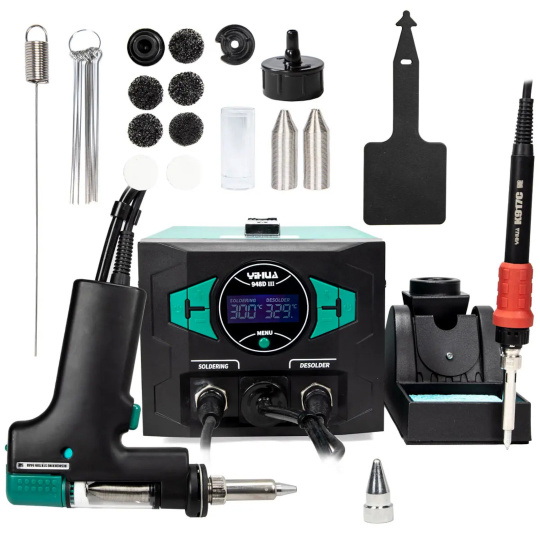 Паяльна станція Yihua 948D-III 2-в-1 для демонтажу паяльних жал та компресора - 290 Вт