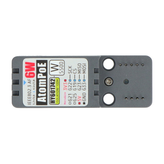 ATOMIC PoE Base W5500 - Ethernet-модуль з портом PoE - модуль розширення Atom для модулів розробки M5Stack