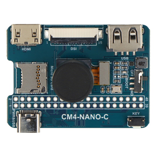 Плата Nano Base Board (C) — расширитель контактов с 8-мегапиксельной камерой для Raspberry Pi Compute Module 4 Lite/eMMC — Wavesha