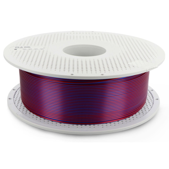 Двоколірний філамент Bambu Lab PLA Silk 1,75 мм 1 кг - у комплекті з багаторазовою котушкою - Midnight Blaze