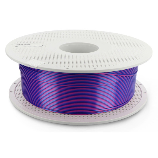Двоколірний філамент Bambu Lab PLA Silk 1,75 мм 1 кг - у комплекті з багаторазовою котушкою - Neon City