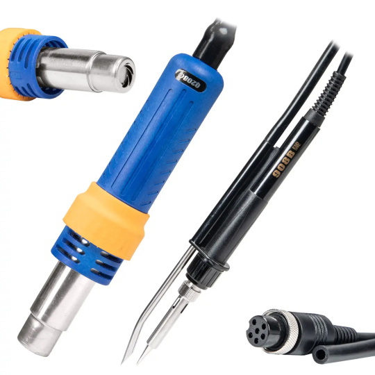 Паяльна станція Yihua 992DA 2-в-1 з гарячим повітрям та жалом, а також з витяжкою в прасці - 720 Вт