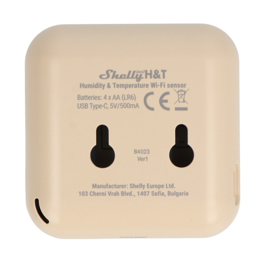 Shelly H&T Gen3 - WiFi датчик температури та вологості - Mocca