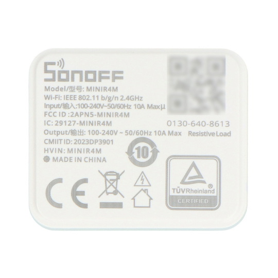 Sonoff Mini R4M - розумне настінне реле 240 В WiFi - Matter - додаток для Android/iOS