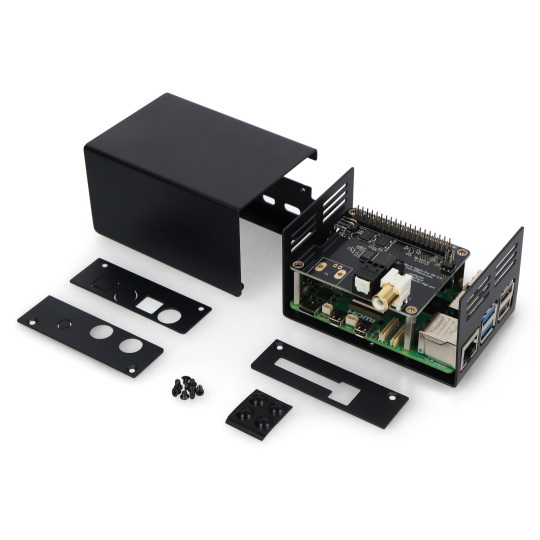 Корпус для HiFiBerry та Raspberry Pi 5 - сталевий - чорний