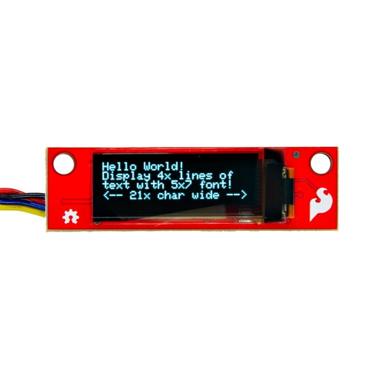 OLED-дисплей синього кольору 0,91 дюйма 128x32 пікселів I2C - Qwiic - SparkFun LCD-24606