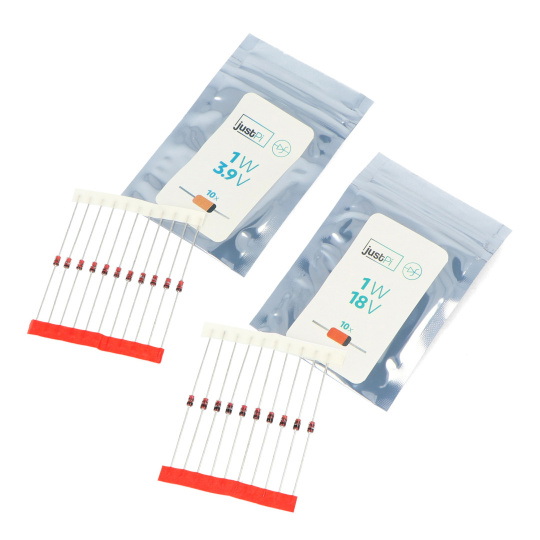 Комплект стабілітронів 1 Вт - різні типи - 140 штук - justPi