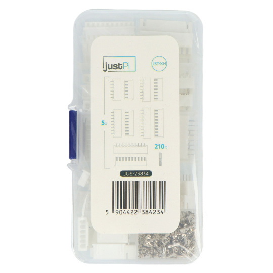 Набір роз'ємів JST XH2.54 6/7/8/9/10-контактних (тато + гніздо) та гніздо для корпусу розетки - 260 шт. - justPi