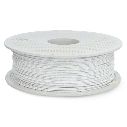 Мармуровий філамент Bambu Lab PLA 1,75 мм 1 кг - у комплекті з багаторазовою котушкою - Білий мармур