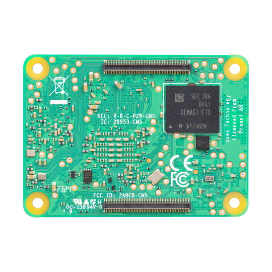 Модуль Raspberry Pi CM5 Compute Module 5 — 4 ГБ ОЗУ + 16 ГБ eMMC + WiFi/Bluetooth — CM5104016