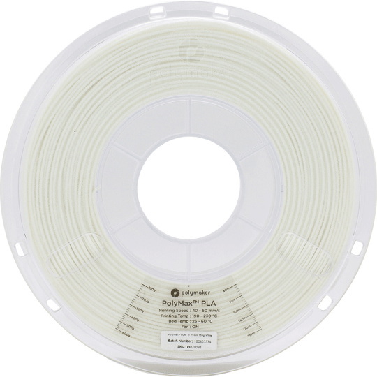 Філамент Polymaker PolyMax Tough PLA 1.75 мм 0.75 кг - білий