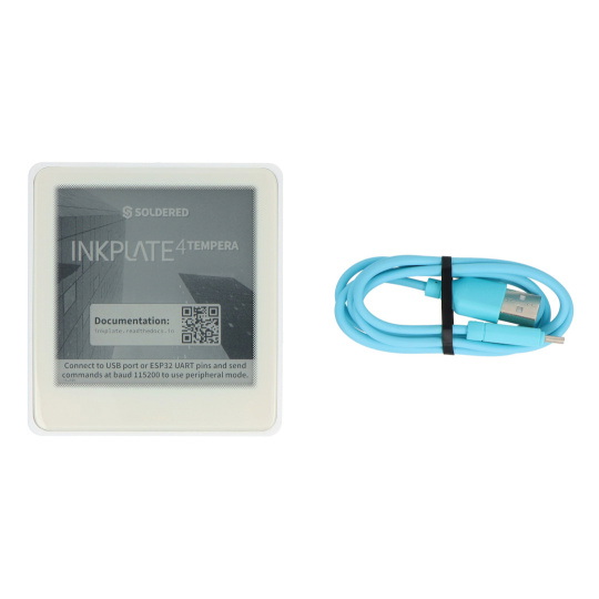 Чорнильна пластина 4 TEMPERA - дисплей для електронного паперу 3,8 дюйма 600x600 пікселів - ESP32 - зі скляною панеллю - Паяний 33