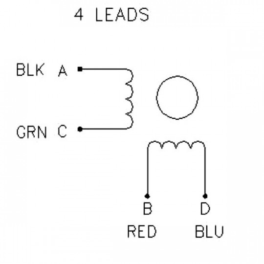 Кроковий двигун JK57HS56-2804 200 кроків/об 2.4V/2.8A/1.26Nm