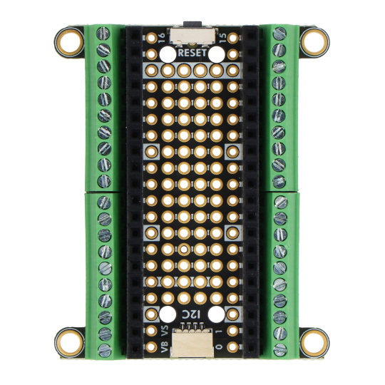 Термінал PiCowbell - екран для Raspberry Pico/Pico W - гвинтові роз'єми - кнопка скидання - STEMMA QT - Adafruit 5907