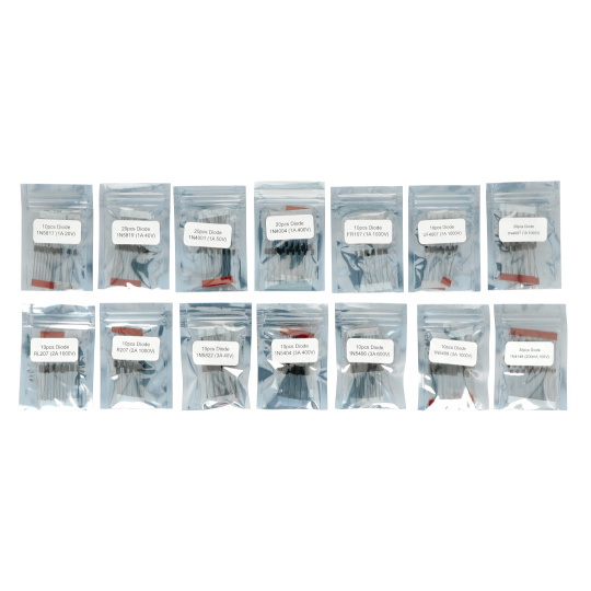 Набір випрямних діодів - різні типи - 200 штук - justPi