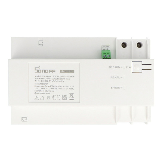 Sonoff SPM-Main - Центральний блок системи моніторингу енергії - Ethernet/WiFi - Додаток для Android/iOS